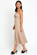 Load image into Gallery viewer, Tasha Front Tie Front Slit Midi Dress