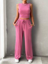 Load image into Gallery viewer, Ready Now Top and Drawstring Pants Set