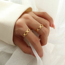 Load image into Gallery viewer, Titanium Steel Gold-Plated Adjustable Ring