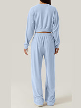 Load image into Gallery viewer, Cross You Round Neck Top and Drawstring Pants Set