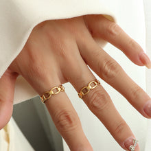Load image into Gallery viewer, Titanium Steel Gold-Plated Adjustable Ring