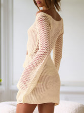 Load image into Gallery viewer, Rosy Lace-Up Long Sleeve Cover Up