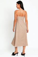 Load image into Gallery viewer, Tasha Front Tie Front Slit Midi Dress