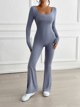 Load image into Gallery viewer, One Way Ticket Scoop Neck Long Sleeve Jumpsuit
