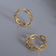 Load image into Gallery viewer, Titanium Steel Gold-Plated Adjustable Ring