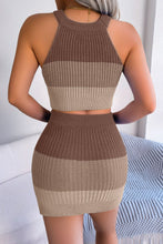 Load image into Gallery viewer, Mariana Sleeveless Crop Knit Top and Skirt Set
