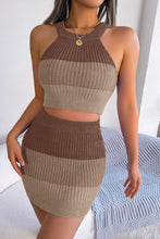 Load image into Gallery viewer, Mariana Sleeveless Crop Knit Top and Skirt Set