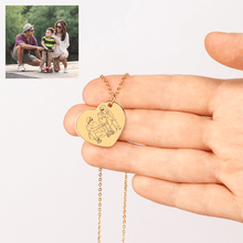 Load image into Gallery viewer, Line Art Portrait Heart Necklace