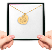 Load image into Gallery viewer, Line Art Portrait Heart Necklace