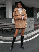 Load image into Gallery viewer, Double Take Zip-Up Collared Teddy Jacket
