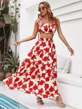 Load image into Gallery viewer, South Beach Top and Tiered Maxi Skirt Set