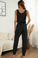 Load image into Gallery viewer, Moving Around Round Neck Jogger Jumpsuit