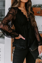 Load image into Gallery viewer, Lacey Sleeve Blouse