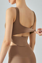 Load image into Gallery viewer, Cutout Curved Hem Sports Tank