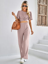 Load image into Gallery viewer, All Around Textured Top and Pants Set