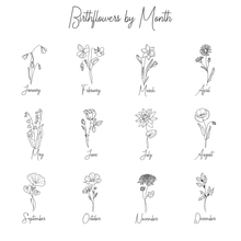 Load image into Gallery viewer, Name & Birth Flower Necklace