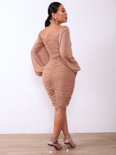 Load image into Gallery viewer, Selena Ruched Bodycon Dress