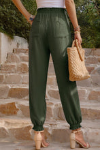 Load image into Gallery viewer, Textured Smocked Waist Pants with Pockets