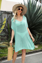 Load image into Gallery viewer, Coastal Side Slit Cover-Up Dress