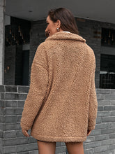 Load image into Gallery viewer, Double Take Zip-Up Collared Teddy Jacket