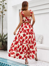 Load image into Gallery viewer, South Beach Top and Tiered Maxi Skirt Set