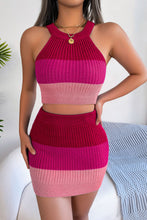 Load image into Gallery viewer, Mariana Sleeveless Crop Knit Top and Skirt Set