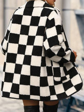 Load image into Gallery viewer, Nadia Checkered Button Front Coat with Pockets