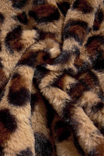 Load image into Gallery viewer, Girls Leopard Zipper Front Hooded Coat