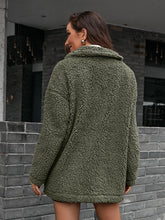 Load image into Gallery viewer, Double Take Zip-Up Collared Teddy Jacket