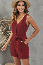 Load image into Gallery viewer, Linen Life Sleeveless Romper
