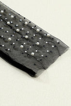 Load image into Gallery viewer, Pearly Girlie Mesh Cropped Top