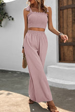 Load image into Gallery viewer, Carrie Crop Top and Wide Leg Pants Set