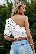Load image into Gallery viewer, Persia One-Shoulder Ruffled Crop Top