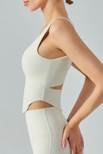 Load image into Gallery viewer, Cutout Curved Hem Sports Tank