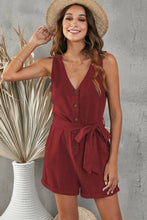 Load image into Gallery viewer, Linen Life Sleeveless Romper