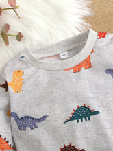 Load image into Gallery viewer, Baby Boy Dinosaur Pullover and Joggers Set