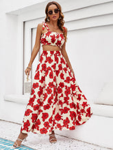 Load image into Gallery viewer, South Beach Top and Tiered Maxi Skirt Set