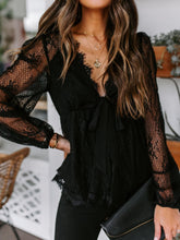 Load image into Gallery viewer, Lacey Sleeve Blouse