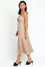 Load image into Gallery viewer, Tasha Front Tie Front Slit Midi Dress
