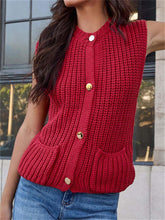 Load image into Gallery viewer, Polly Sweater Vest with Pockets
