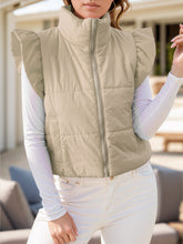 Load image into Gallery viewer, Anna Pocketed Zip Up Cap Sleeve Jacket
