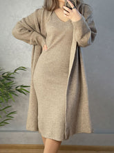 Load image into Gallery viewer, Victoria 2 Piece Sweater Dress and Duster Set
