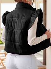 Load image into Gallery viewer, Anna Pocketed Zip Up Cap Sleeve Jacket
