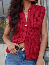 Load image into Gallery viewer, Polly Sweater Vest with Pockets
