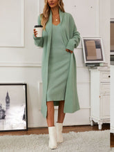 Load image into Gallery viewer, Victoria 2 Piece Sweater Dress and Duster Set
