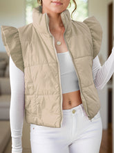 Load image into Gallery viewer, Anna Pocketed Zip Up Cap Sleeve Jacket
