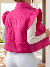 Load image into Gallery viewer, Anna Pocketed Zip Up Cap Sleeve Jacket
