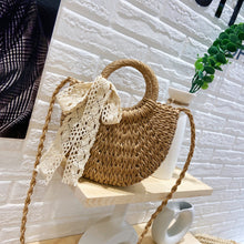 Load image into Gallery viewer, Sandy Straw Braided Crossbody Bag
