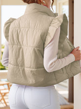 Load image into Gallery viewer, Anna Pocketed Zip Up Cap Sleeve Jacket
