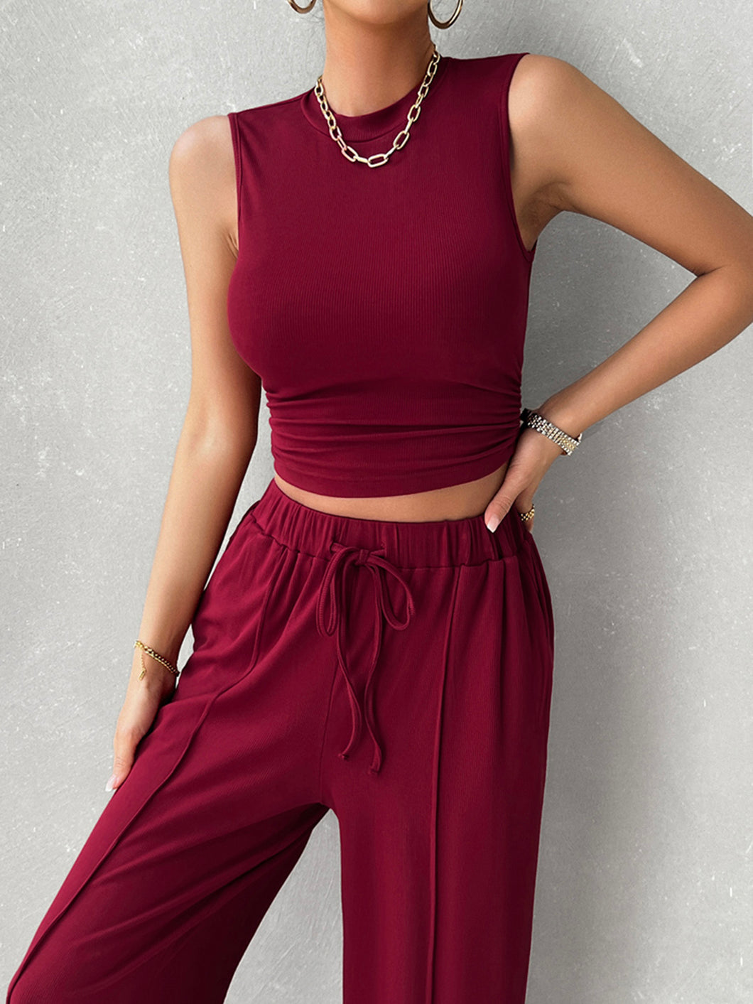 Ready Now Top and Drawstring Pants Set